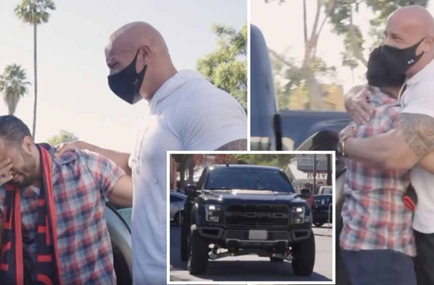  The Rock (Dwayne Johnson) Gave His Own Truck To This Man Outside Of Cinema. Here’s Why