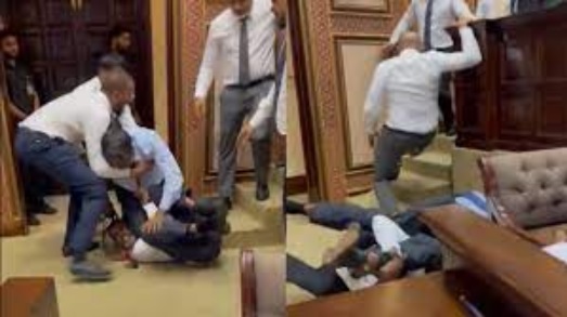 The altercation occurred during a special session called to obtain parliamentary endorsement for the ministers in President Mohamed Muizzu's cabinet