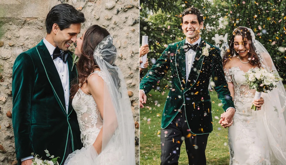 Sidhartha Mallya Weds Jasmine in England, Stuns as a Dapper Groom in Green Velvet Tuxedo