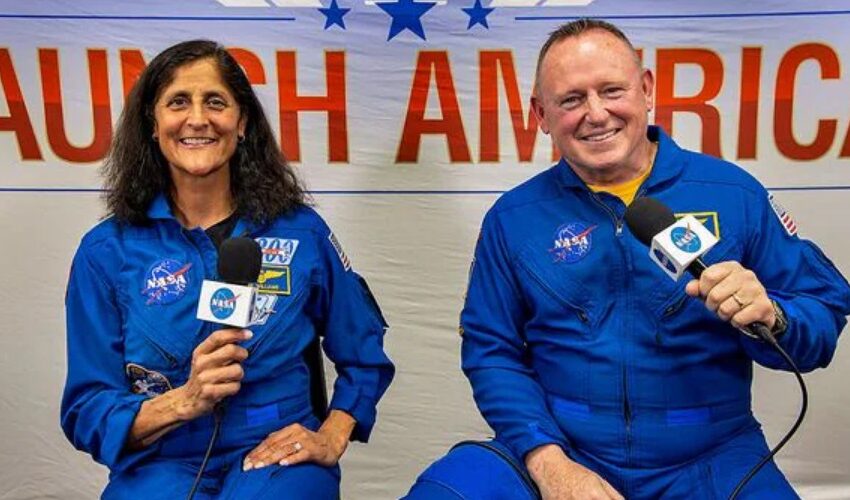  NASA Astronaut and Two Russian Cosmonauts Join Sunita Williams at the ISS