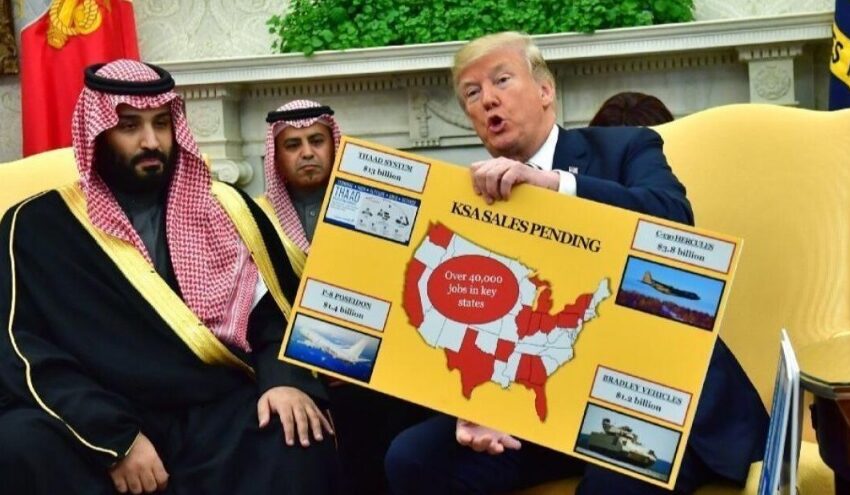  Saudi Crown Prince Welcomes Trump as He Begins Four-Day Middle East Tour