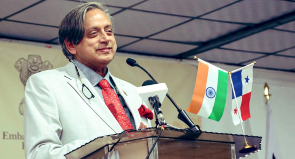 Shashi Tharoor’s India Team Shows Pakistani Army Photos at Terrorist Funeral to Panama Leader