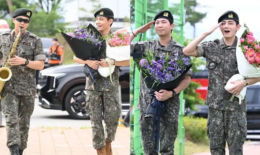 BTS’s RM and V Discharged from Military, Reunite with Fans in Emotional Ceremony